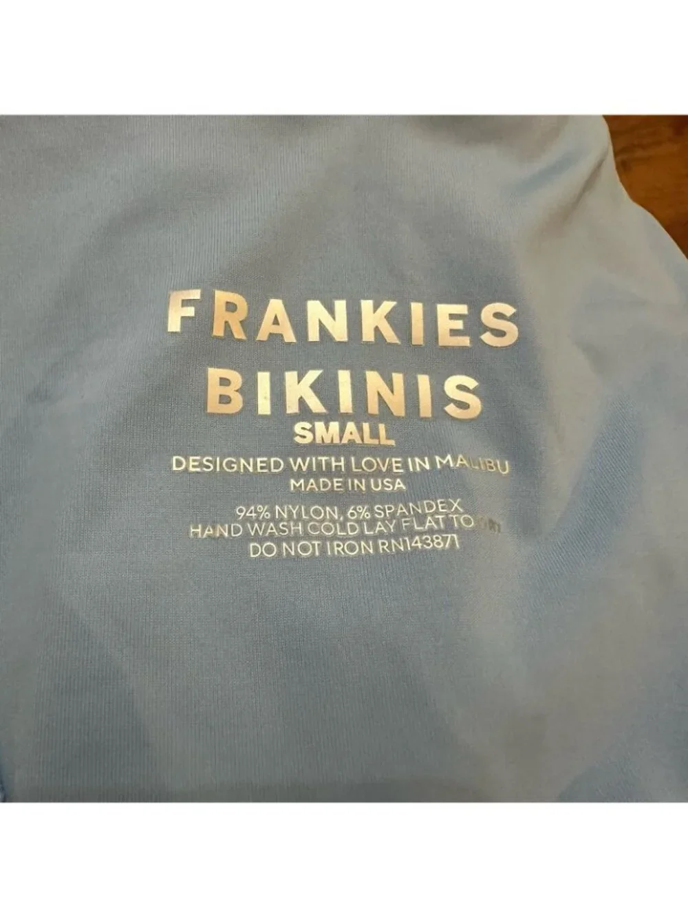 Frankie's Bikinis Enzo Terry Cheeky Bikini Bottom and Harlow top in sunshower S